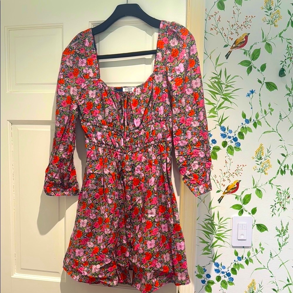 J Crew - Floral Long Sleeve Dress